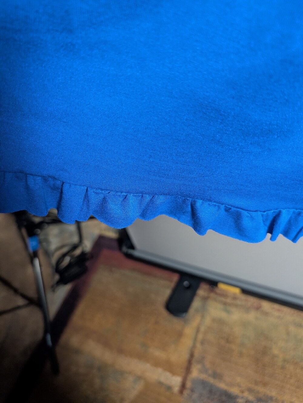 Heimish USA Royal Blue Ruffle Hem Babydoll Tunic Top Large A-227 - Picture 4 of 11